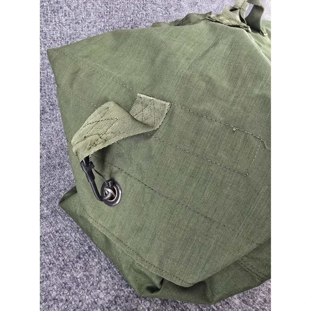 US Military Issue Duffel Bag Large Olive Green Nylon Backpack Straps Deployment